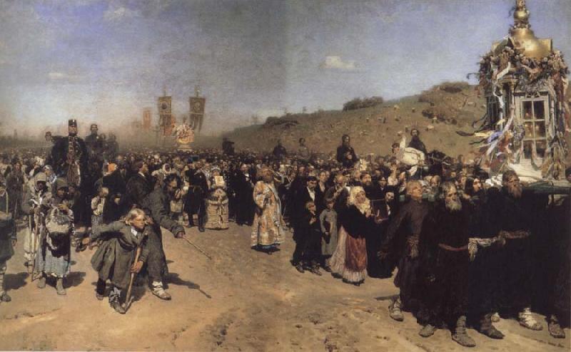 Ilya Repin Religious Procession in kursk province Sweden oil painting art